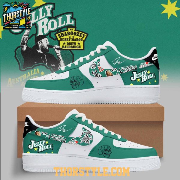 Jelly Roll Ready For The Down Under 2025 Tour Air Force 1 Shoes Jelly Roll Ready For The Down Under 2025 Tour Air Force 1 Shoes