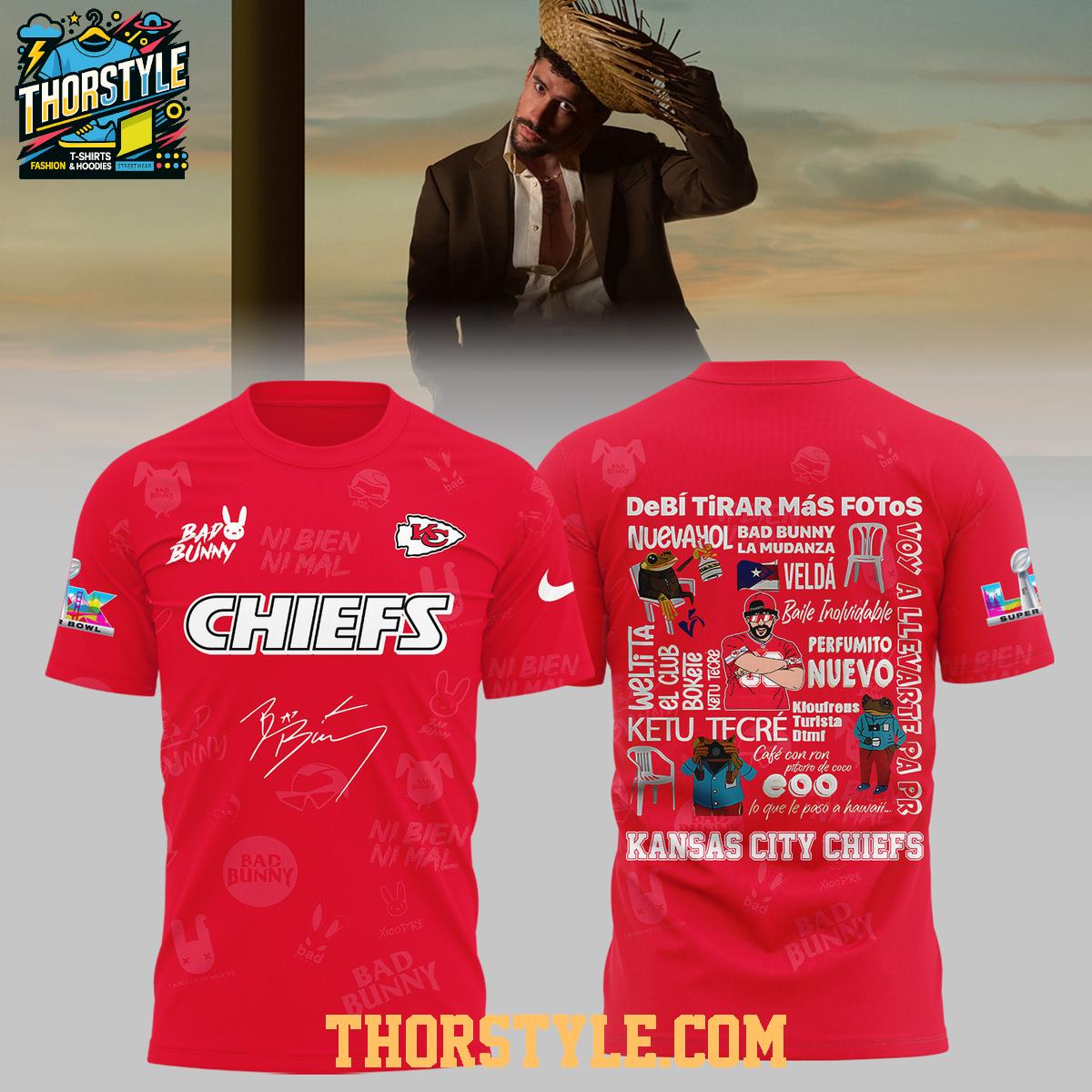 Kansas City Chiefs Bad Bunny 2026 NFL Halftime Show Super Bowl Hoodie T-Shirt Kansas City Chiefs Bad Bunny 2026 NFL Halftime Show Super Bowl Hoodie T-Shirt