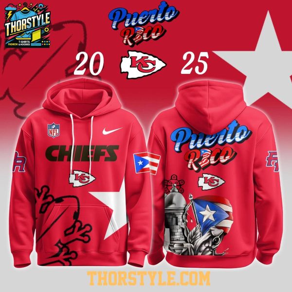 Kansas City Chiefs Puerto Rico Heritage NFL Halftime Show 2025 Hoodie Shirts