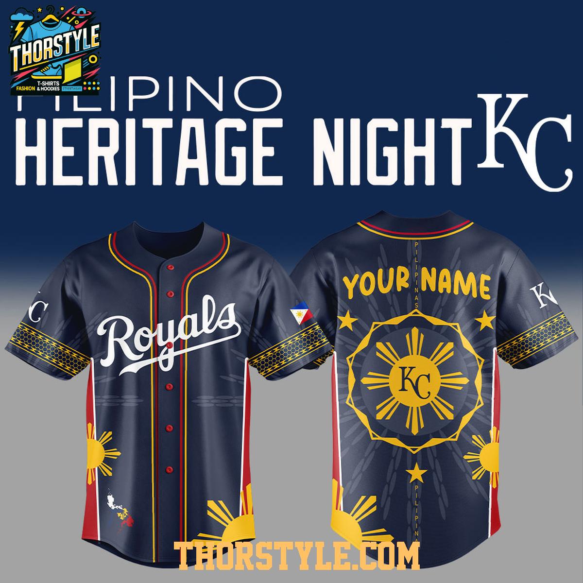 Kansas City Royals Pinoy Filipino Heritage 2025 Culture Baseball Jersey Kansas City Royals Pinoy Filipino Heritage 2025 Culture Baseball Jersey
