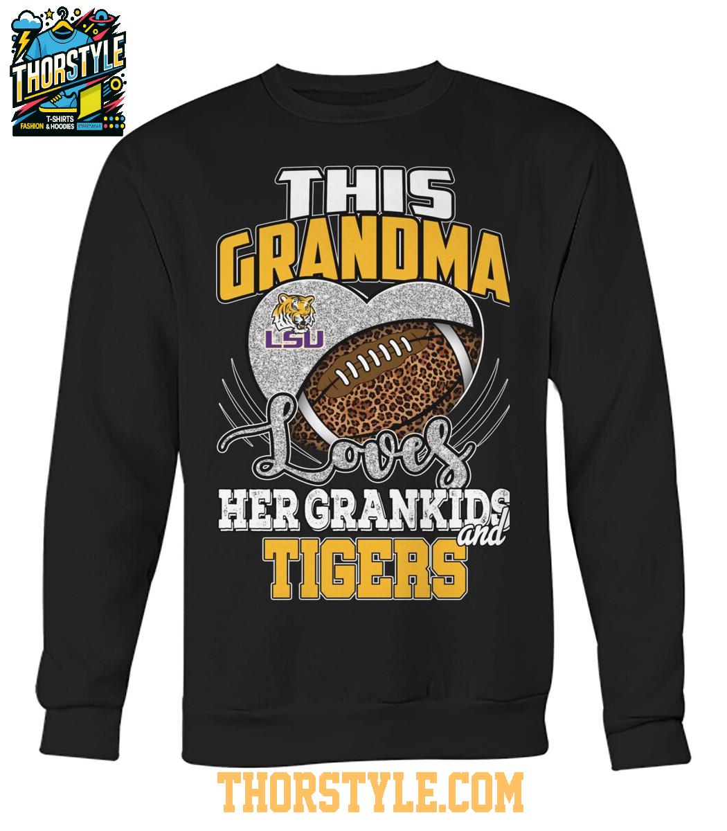 LSU Tigers This Grandma Loves Her Grandkid And Tigers 2025 T-Shirt LSU Tigers This Grandma Loves Her Grandkid And Tigers 2025 T-Shirt