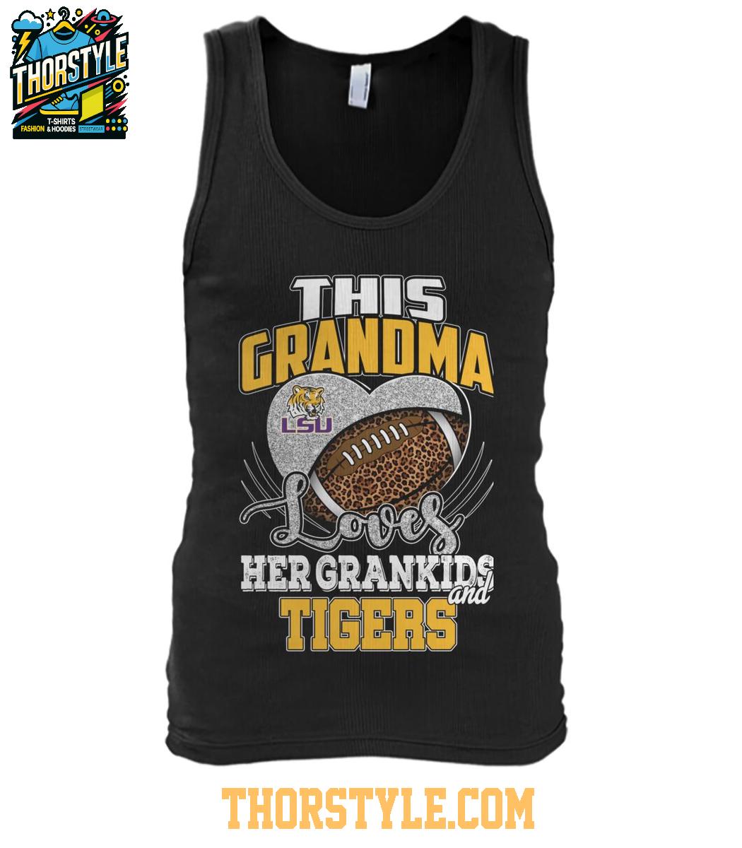LSU Tigers This Grandma Loves Her Grandkid And Tigers 2025 T-Shirt LSU Tigers This Grandma Loves Her Grandkid And Tigers 2025 T-Shirt