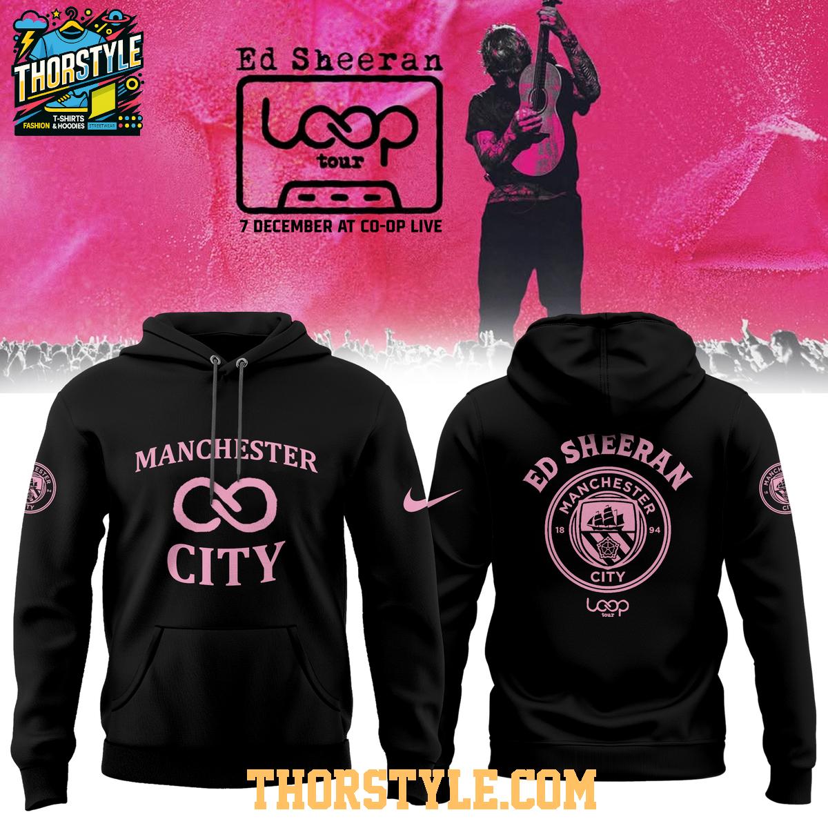 Manchester City Premier League Ed Sheeran Loop Tour 2025 Celebration Hoodie T-Shirt Manchester City Premier League Ed Sheeran Loop Tour 2025 Celebration Hoodie T-Shirt