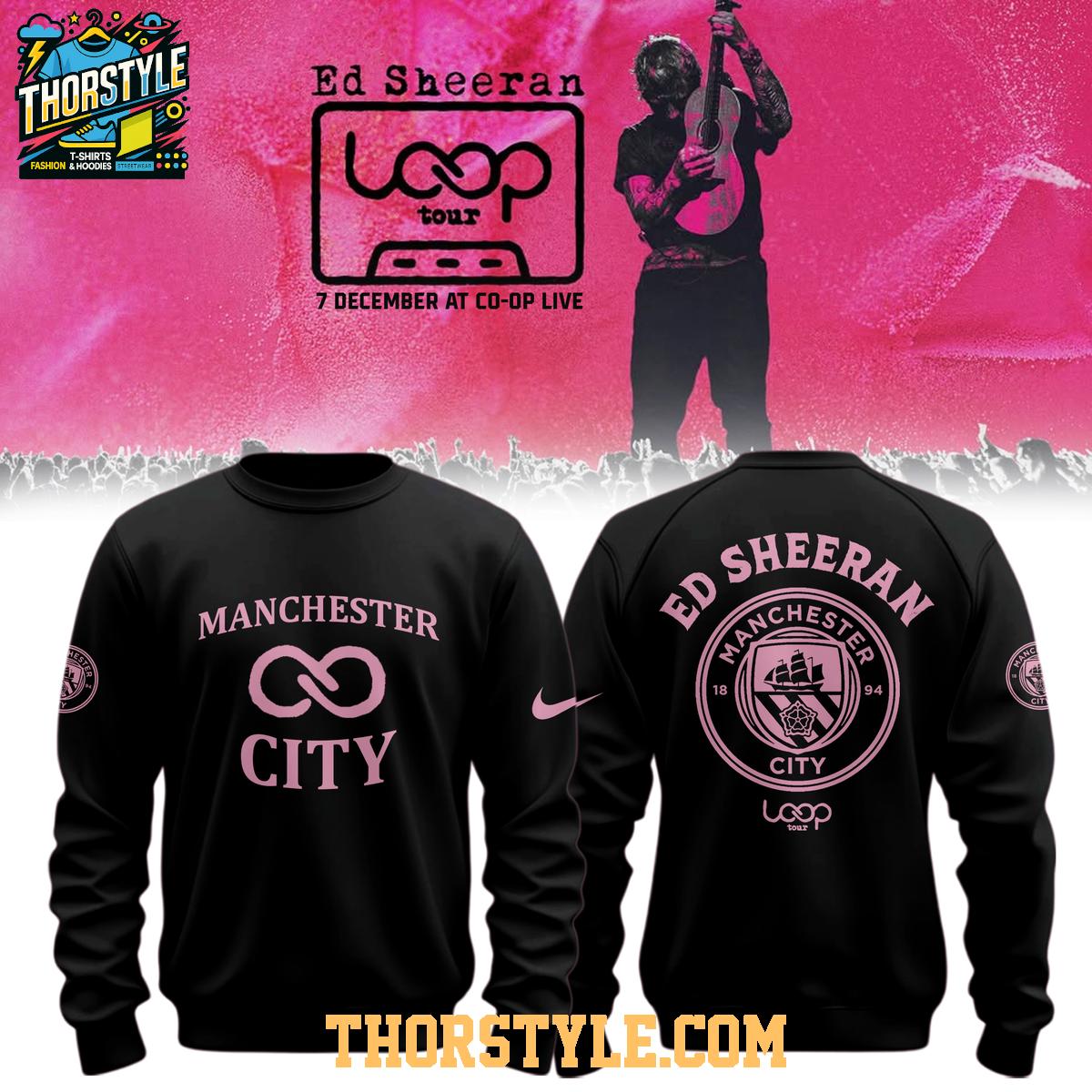 Manchester City Premier League Ed Sheeran Loop Tour 2025 Celebration Hoodie T-Shirt Manchester City Premier League Ed Sheeran Loop Tour 2025 Celebration Hoodie T-Shirt