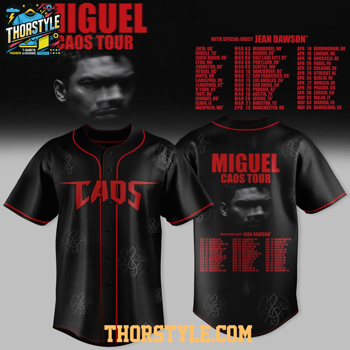 Miguel Caos 2026 Tour Celebration Are You Ready Baseball Jersey Miguel Caos 2026 Tour Celebration Are You Ready Baseball Jersey