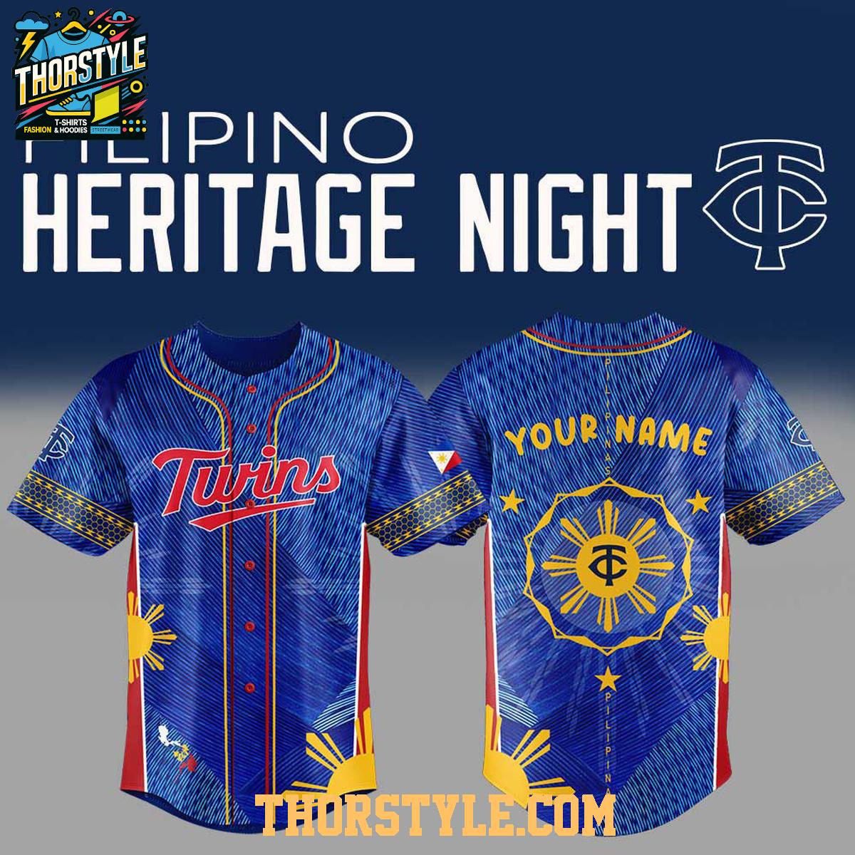 Minnesota Twins Pinoy Filipino Heritage 2025 Culture Baseball Jersey Minnesota Twins Pinoy Filipino Heritage 2025 Culture Baseball Jersey