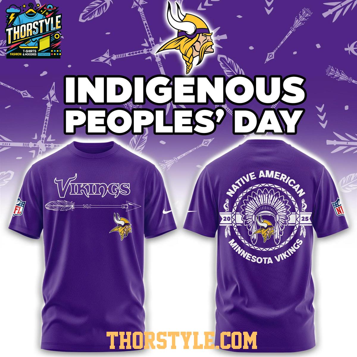 Minnesota Vikings Native American Indigenous People’s Day 2025 Hoodie T-Shirt Minnesota Vikings Native American Indigenous People’s Day 2025 Hoodie T-Shirt