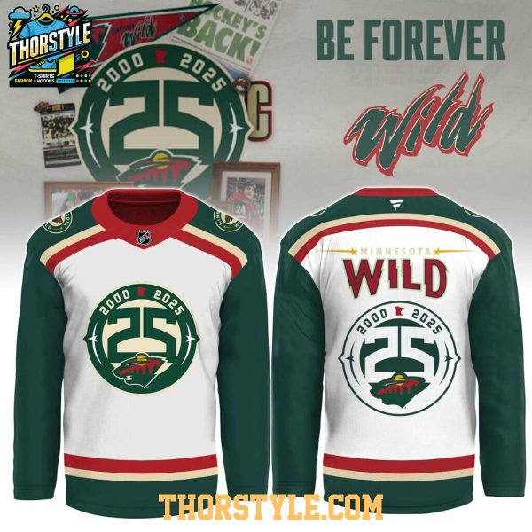 Minnesota Wild 25th Anniversary Heritage 2000-2025 Hockey Jersey Minnesota Wild 25th Anniversary Heritage 2000-2025 Hockey Jersey