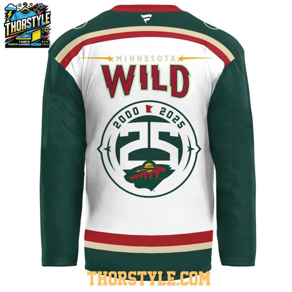 Minnesota Wild 25th Anniversary Heritage 2000-2025 Hockey Jersey
