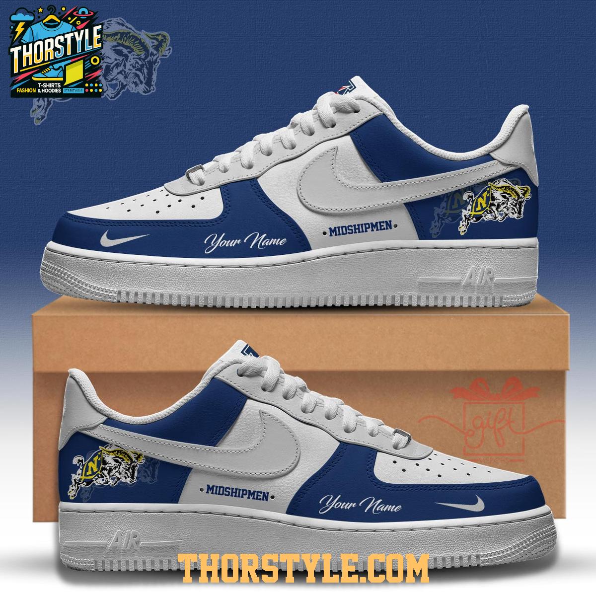 Navy Midshipmen 2025 Win The Day Personalized Air Force 1 Shoes Navy Midshipmen 2025 Win The Day Personalized Air Force 1 Shoes