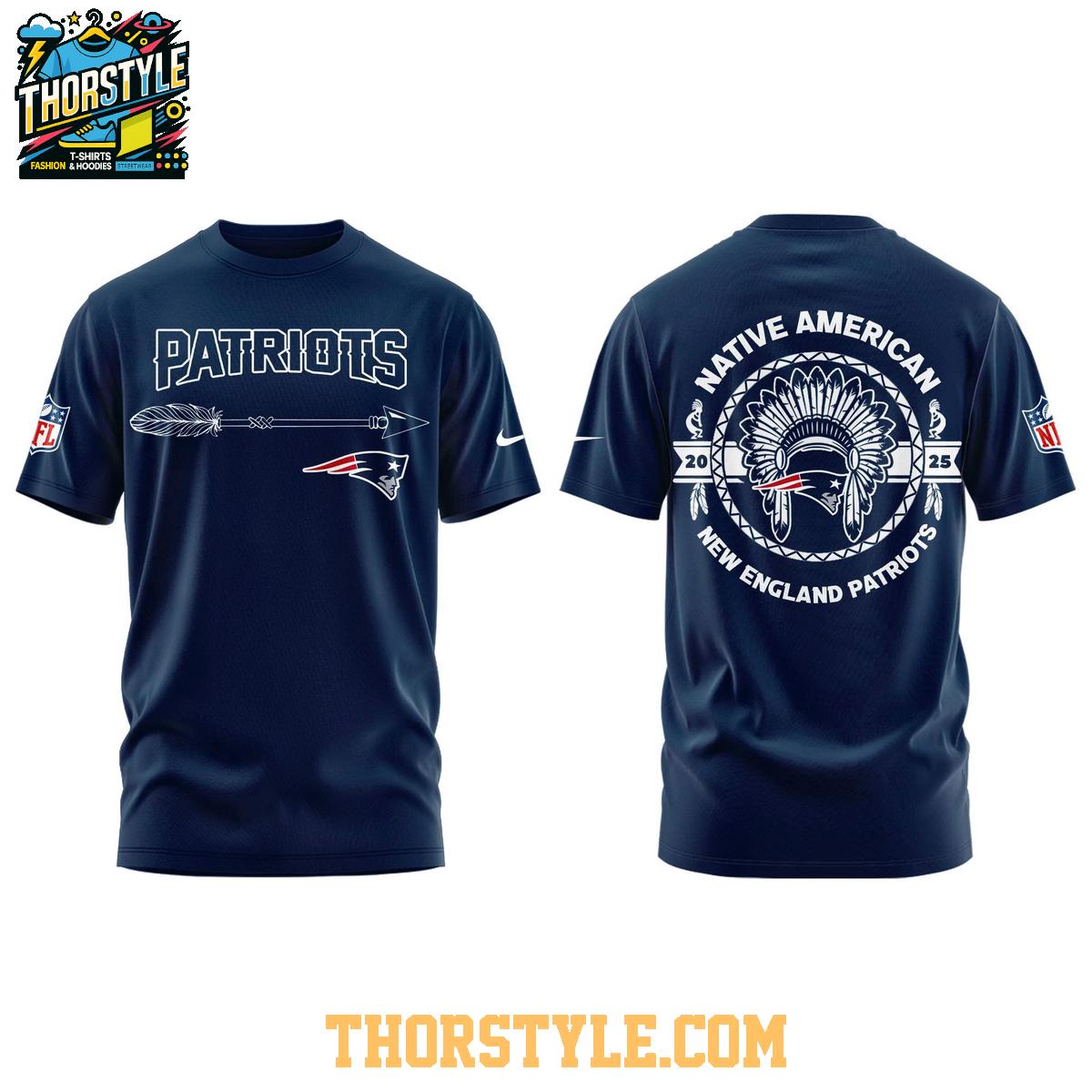 New England Patriots Native American Indigenous People’s Day 2025 Hoodie T-Shirt New England Patriots Native American Indigenous People’s Day 2025 Hoodie T-Shirt