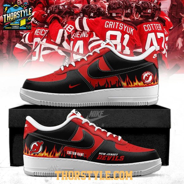 New Jersey Devils 2025 Raise Hell Personalized Air Force 1 Shoes