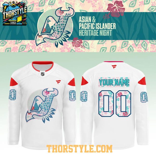 New Jersey Devils Asian Pacific Heritage 2025 Personalized Hockey Jersey