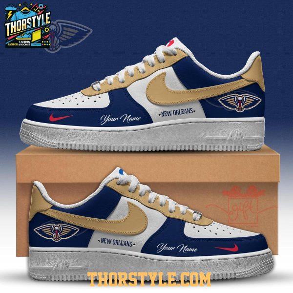 New Orleans Pelicans 2025 NBA Championship Personalized Air Force 1 Shoes
