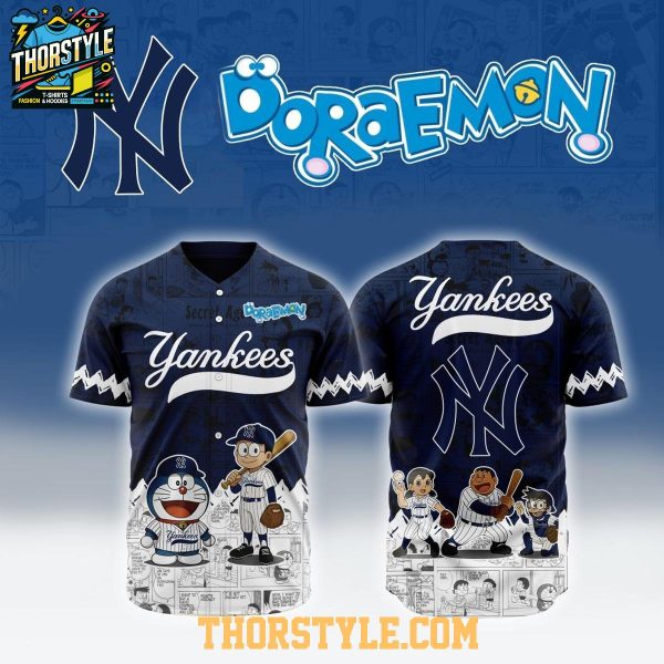 New York Yankees Doraemon 45 Years Of Memories 2025 Baseball Jersey New York Yankees Doraemon 45 Years Of Memories 2025 Baseball Jersey