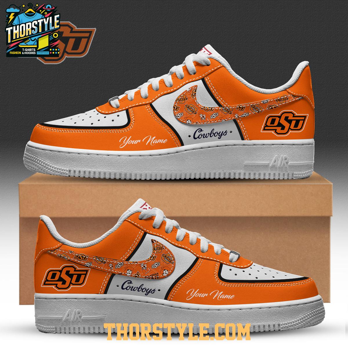 Oklahoma State Cowboys Go Pokes Big 12 NCAA 2025 Personalized Air Force 1 Shoes Oklahoma State Cowboys Go Pokes Big 12 NCAA 2025 Personalized Air Force 1 Shoes