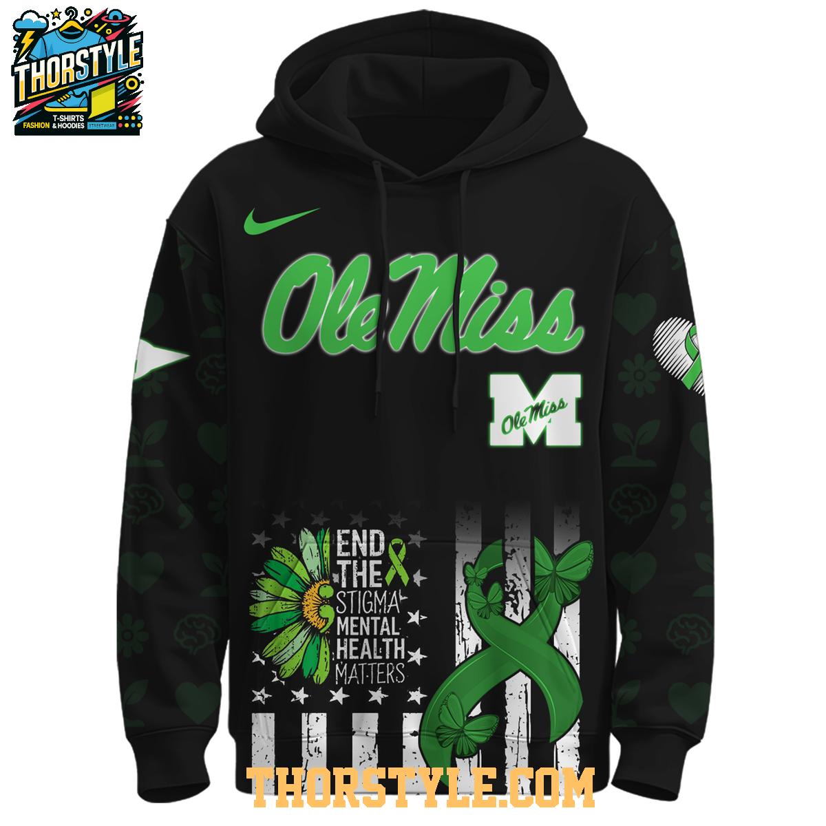 Ole Miss Rebels Mental Health Awareness Month 2025 Hoodie T-Shirt Ole Miss Rebels Mental Health Awareness Month 2025 Hoodie T-Shirt