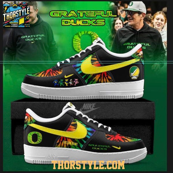 Oregon Ducks x Grateful Dead Game Day Air Force 1 Shoes 2025