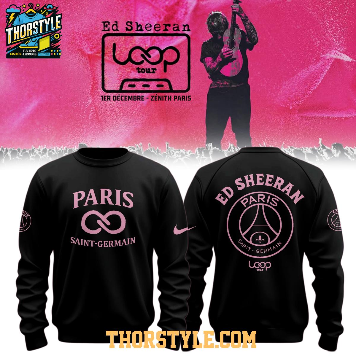 Paris Saint Germain Ligue 1 Ed Sheeran Loop Tour 2025 Celebration Hoodie T-Shirt Paris Saint Germain Ligue 1 Ed Sheeran Loop Tour 2025 Celebration Hoodie T-Shirt