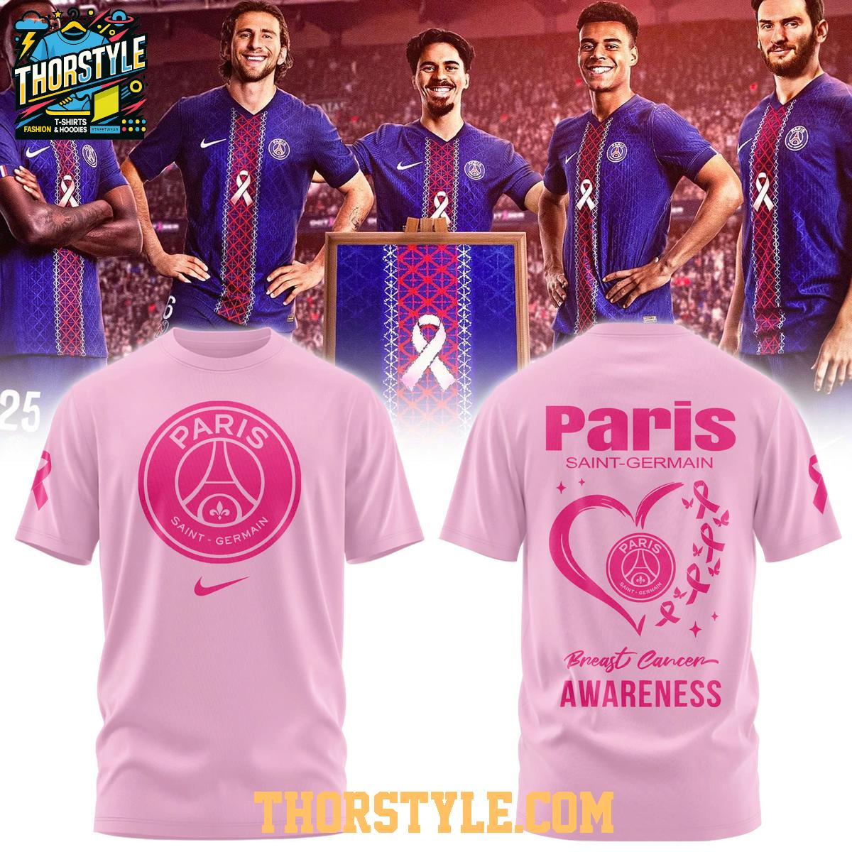 Paris Saint-Germain October Rose Pink Breast Cancer Awareness 2025 Hoodie T-Shirt Paris Saint-Germain October Rose Pink Breast Cancer Awareness 2025 Hoodie T-Shirt