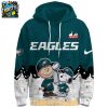 Philadelphia Eagles Peanuts & Snoopy Charlie Browns Winter 2025 Hoodie T Shirt