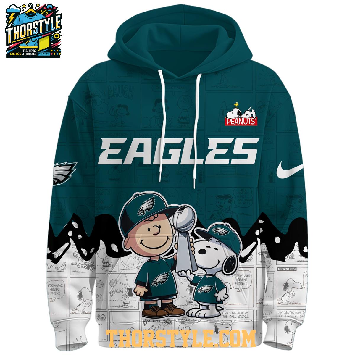 Philadelphia Eagles Peanuts & Snoopy Charlie Browns Winter 2025 Hoodie T-Shirt Philadelphia Eagles Peanuts & Snoopy Charlie Browns Winter 2025 Hoodie T-Shirt