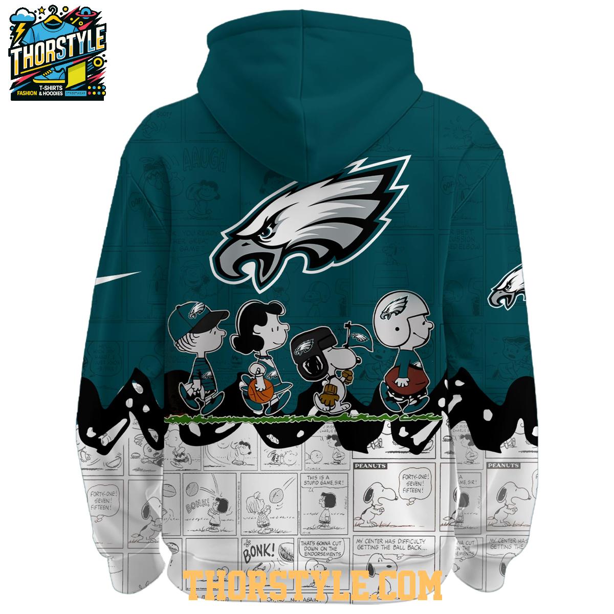 Philadelphia Eagles Peanuts & Snoopy Charlie Browns Winter 2025 Hoodie T-Shirt Philadelphia Eagles Peanuts & Snoopy Charlie Browns Winter 2025 Hoodie T-Shirt
