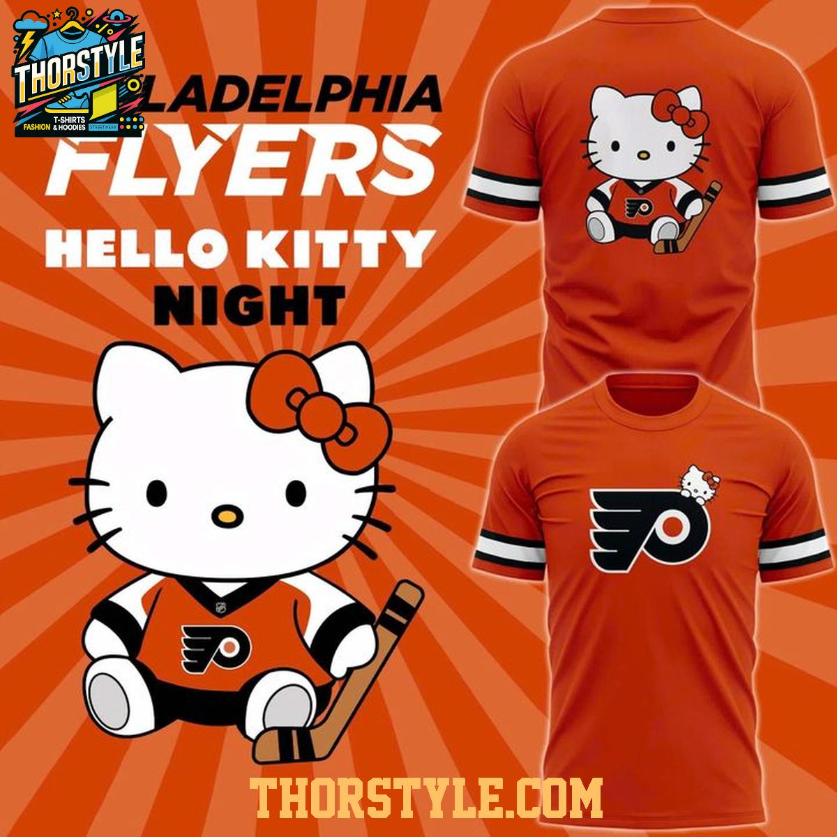 Philadelphia Flyers Hello Kitty Night 2025 Happy Anniversary Hockey NHL Hoodie T-Shirt Philadelphia Flyers Hello Kitty Night 2025 Happy Anniversary Hockey NHL Hoodie T-Shirt
