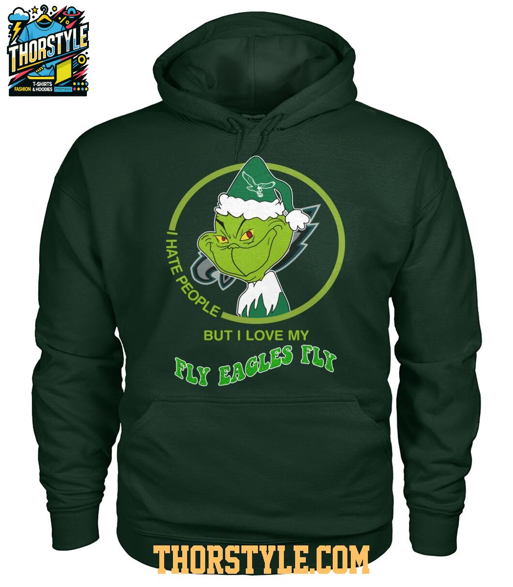 Philadelphia Eagles Grinch Hates People But Loves Football Xmas 2025 T-Shirt Philadelphia Eagles Grinch Hates People But Loves Football Xmas 2025 T-Shirt