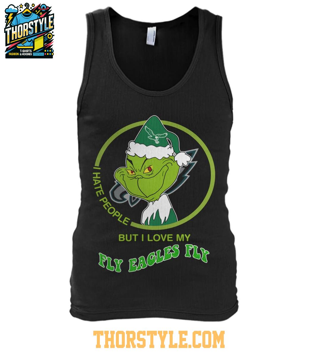 Philadelphia Eagles Grinch Hates People But Loves Football Xmas 2025 T-Shirt Philadelphia Eagles Grinch Hates People But Loves Football Xmas 2025 T-Shirt