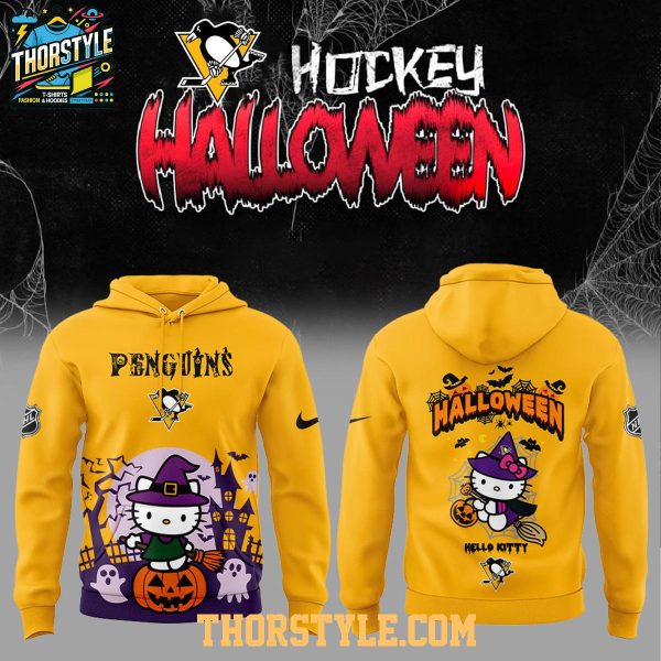 Pittsburgh Penguins Hello Kitty Happy Halloween 2025 Spooky Time Hoodie T-Shirt Pittsburgh Penguins Hello Kitty Happy Halloween 2025 Spooky Time Hoodie T-Shirt