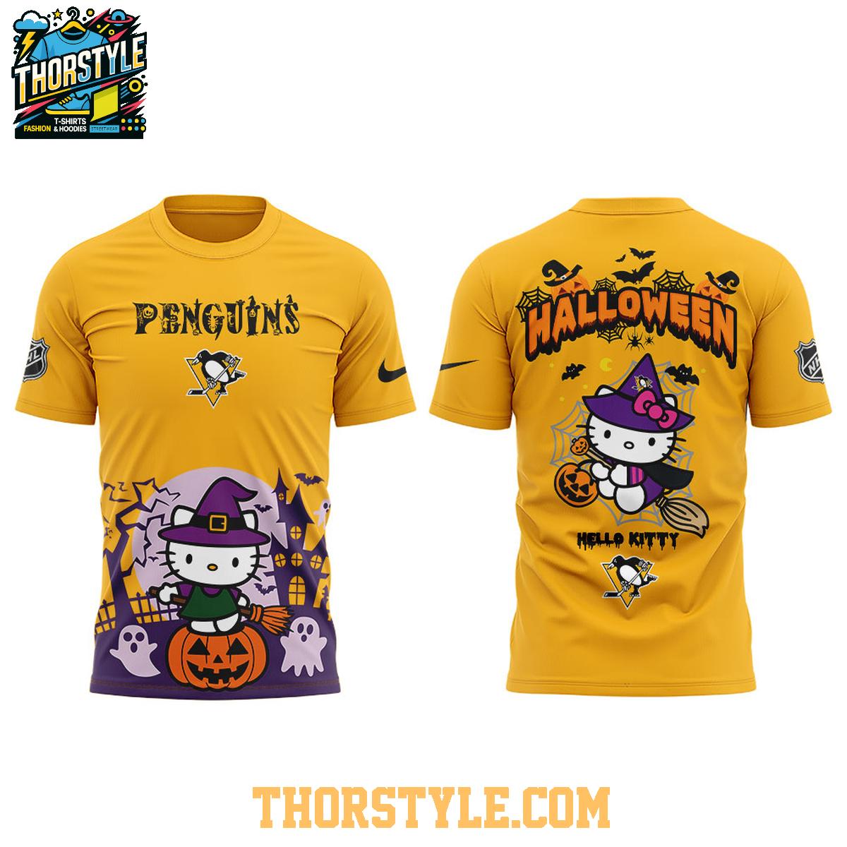 Pittsburgh Penguins Hello Kitty Happy Halloween 2025 Spooky Time Hoodie T-Shirt Pittsburgh Penguins Hello Kitty Happy Halloween 2025 Spooky Time Hoodie T-Shirt