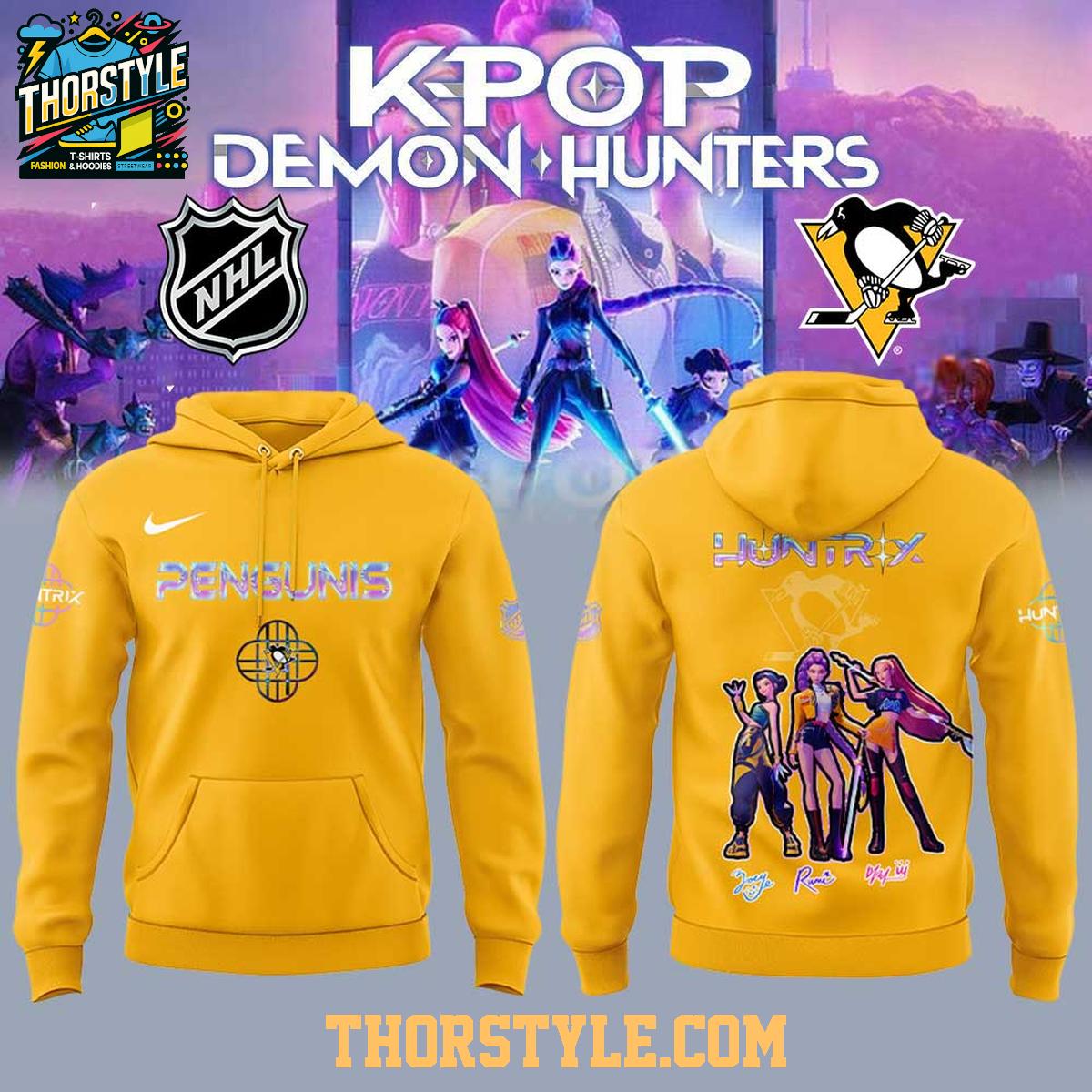 Pittsburgh Penguins KPop Demon Hunters 2025 Takedown Hoodie T-Shirt Pittsburgh Penguins KPop Demon Hunters 2025 Takedown Hoodie T-Shirt