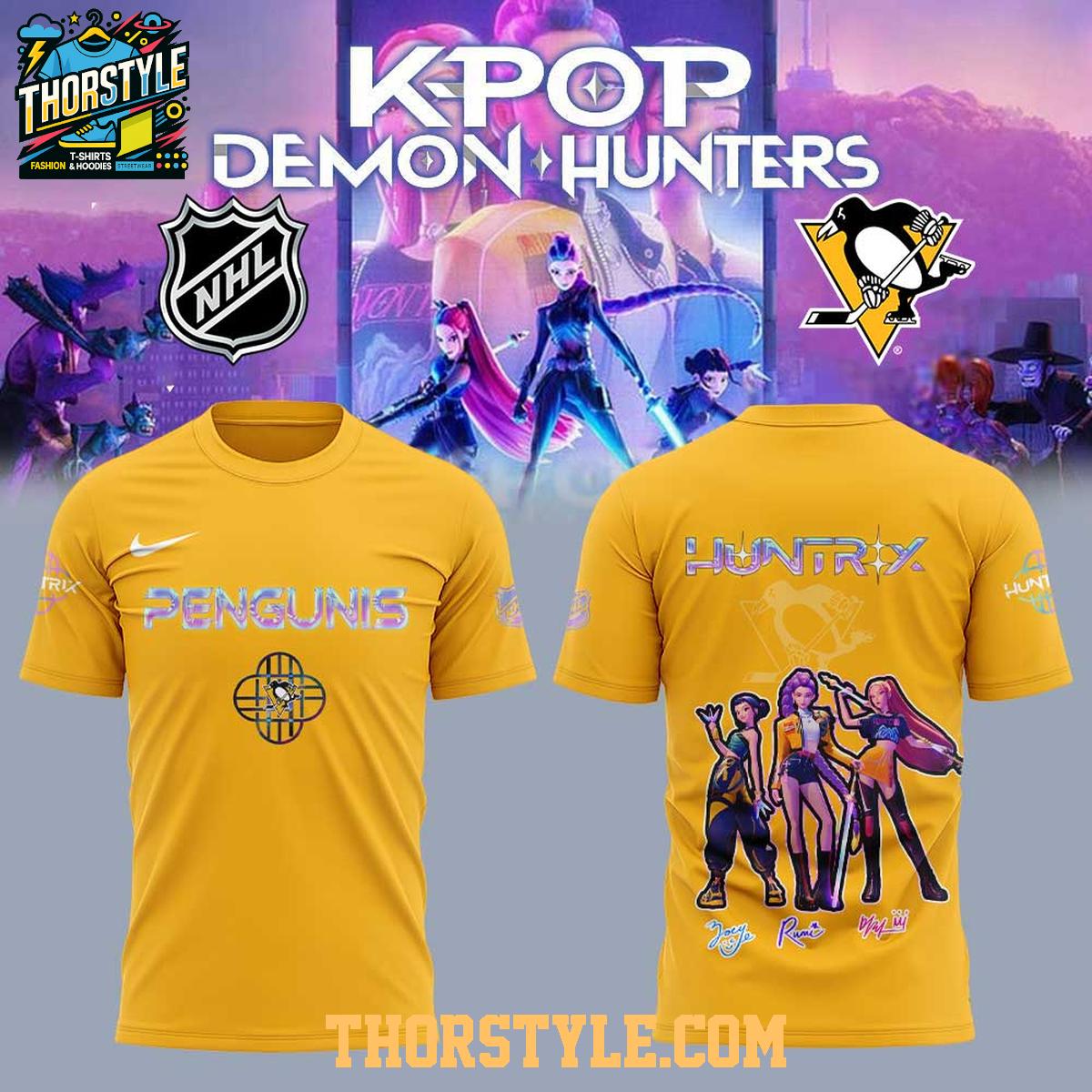 Pittsburgh Penguins KPop Demon Hunters 2025 Takedown Hoodie T-Shirt Pittsburgh Penguins KPop Demon Hunters 2025 Takedown Hoodie T-Shirt