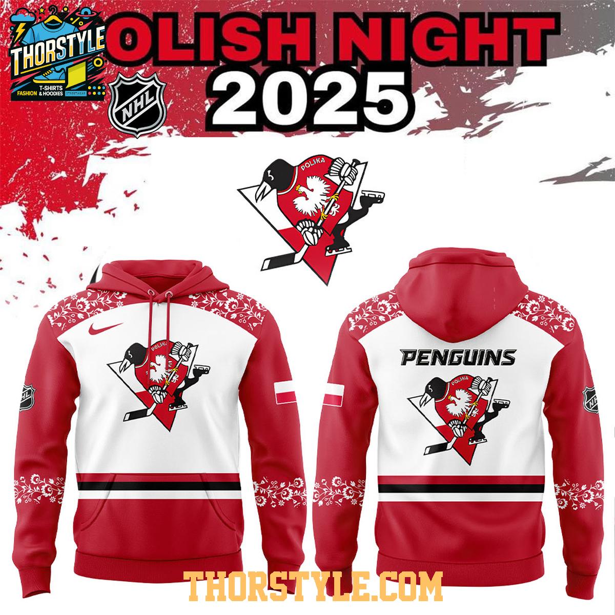 Pittsburgh Penguins Polish Heritage Night 2025 Celebrating Hoodie T-Shirt Pittsburgh Penguins Polish Heritage Night 2025 Celebrating Hoodie T-Shirt