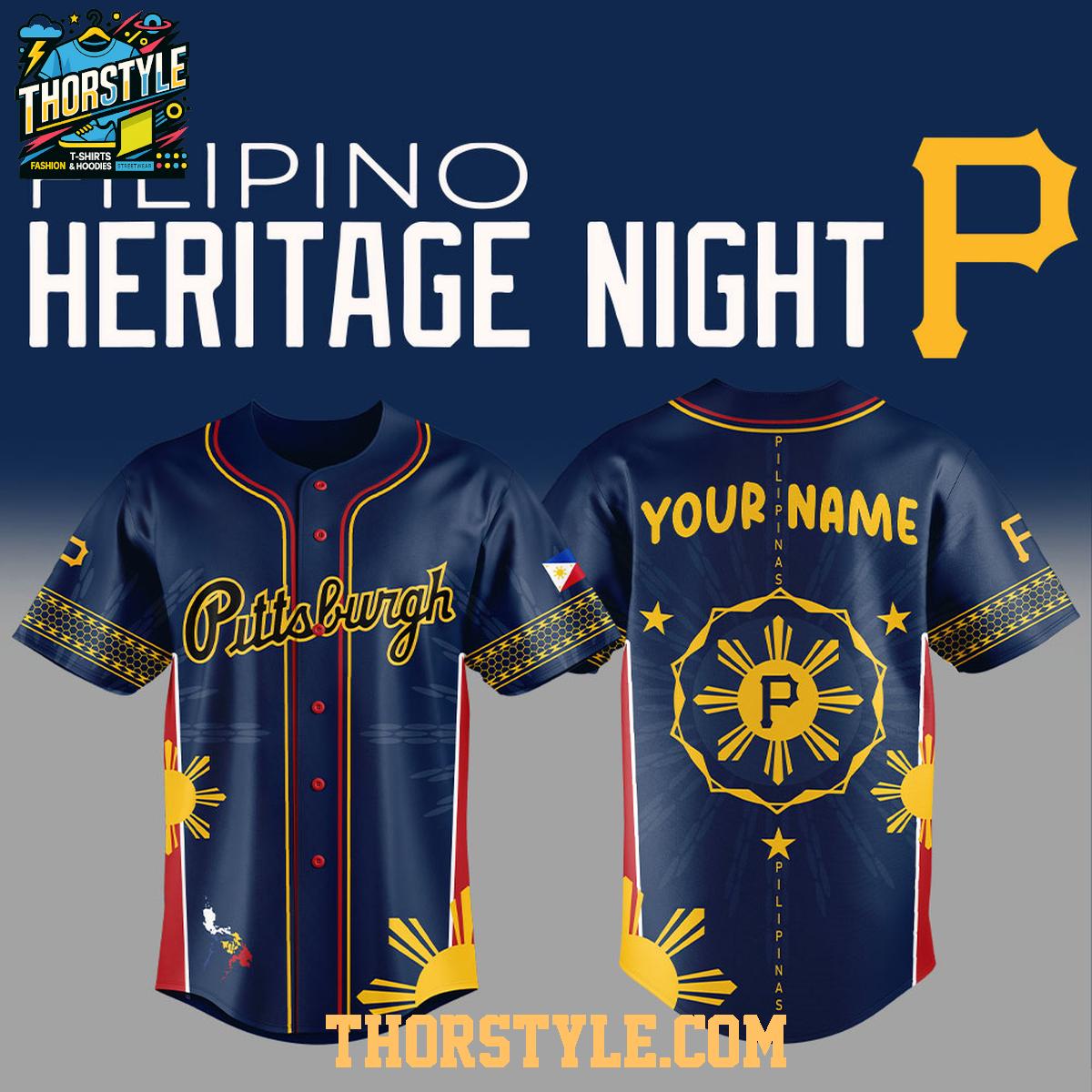Pittsburgh Pirates Pinoy Filipino Heritage 2025 Culture Baseball Jersey Pittsburgh Pirates Pinoy Filipino Heritage 2025 Culture Baseball Jersey