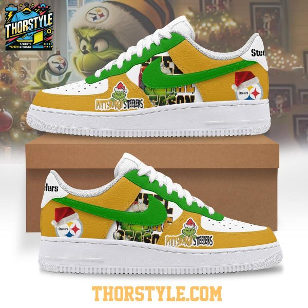 Pittsburgh Steelers 2025 Grinch Hate Christmas Personalized Air Force 1 Shoes Pittsburgh Steelers 2025 Grinch Hate Christmas Personalized Air Force 1 Shoes