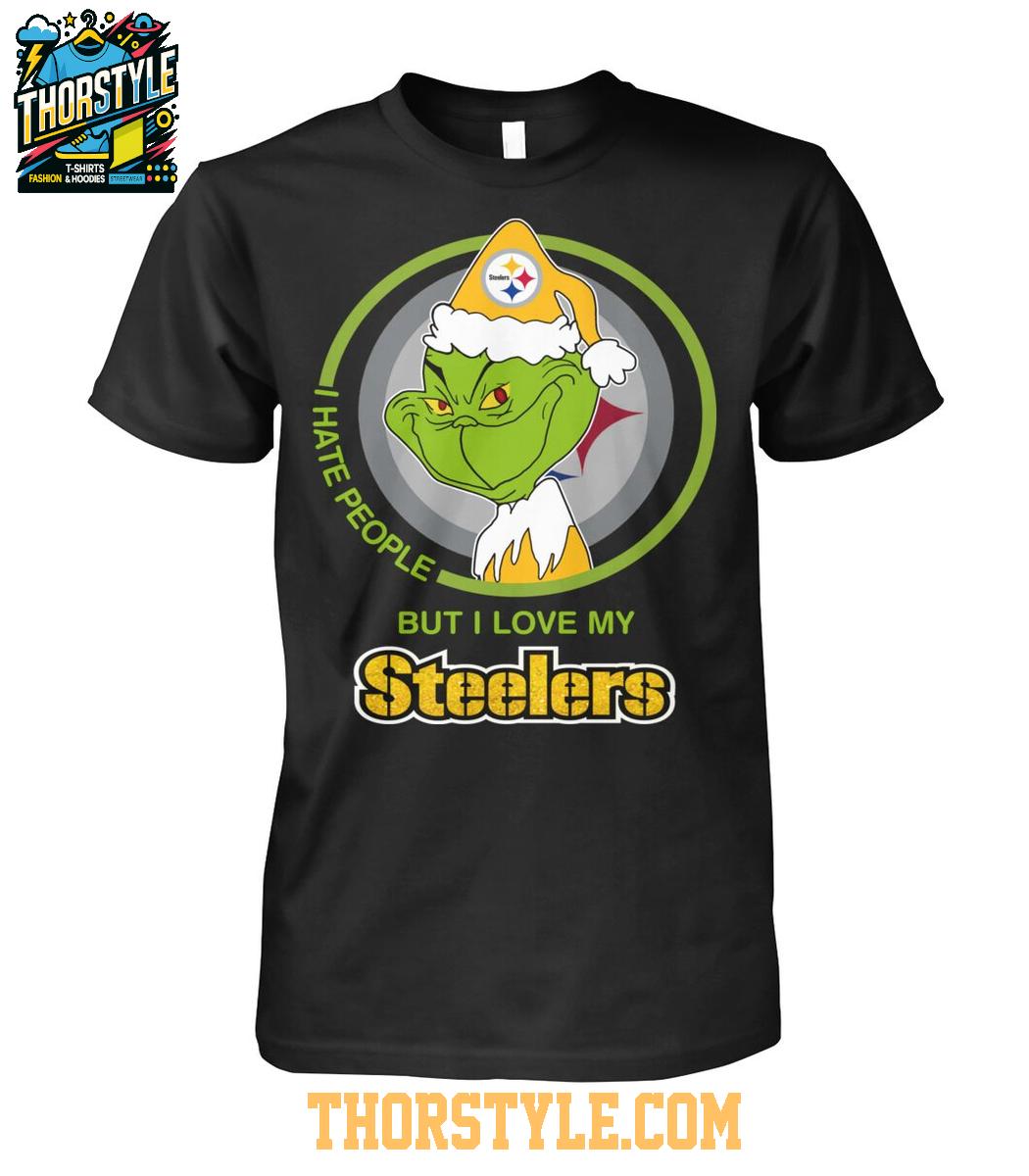 Pittsburgh Steelers Grinch Hates People But Loves Football Xmas 2025 T-Shirt Pittsburgh Steelers Grinch Hates People But Loves Football Xmas 2025 T-Shirt