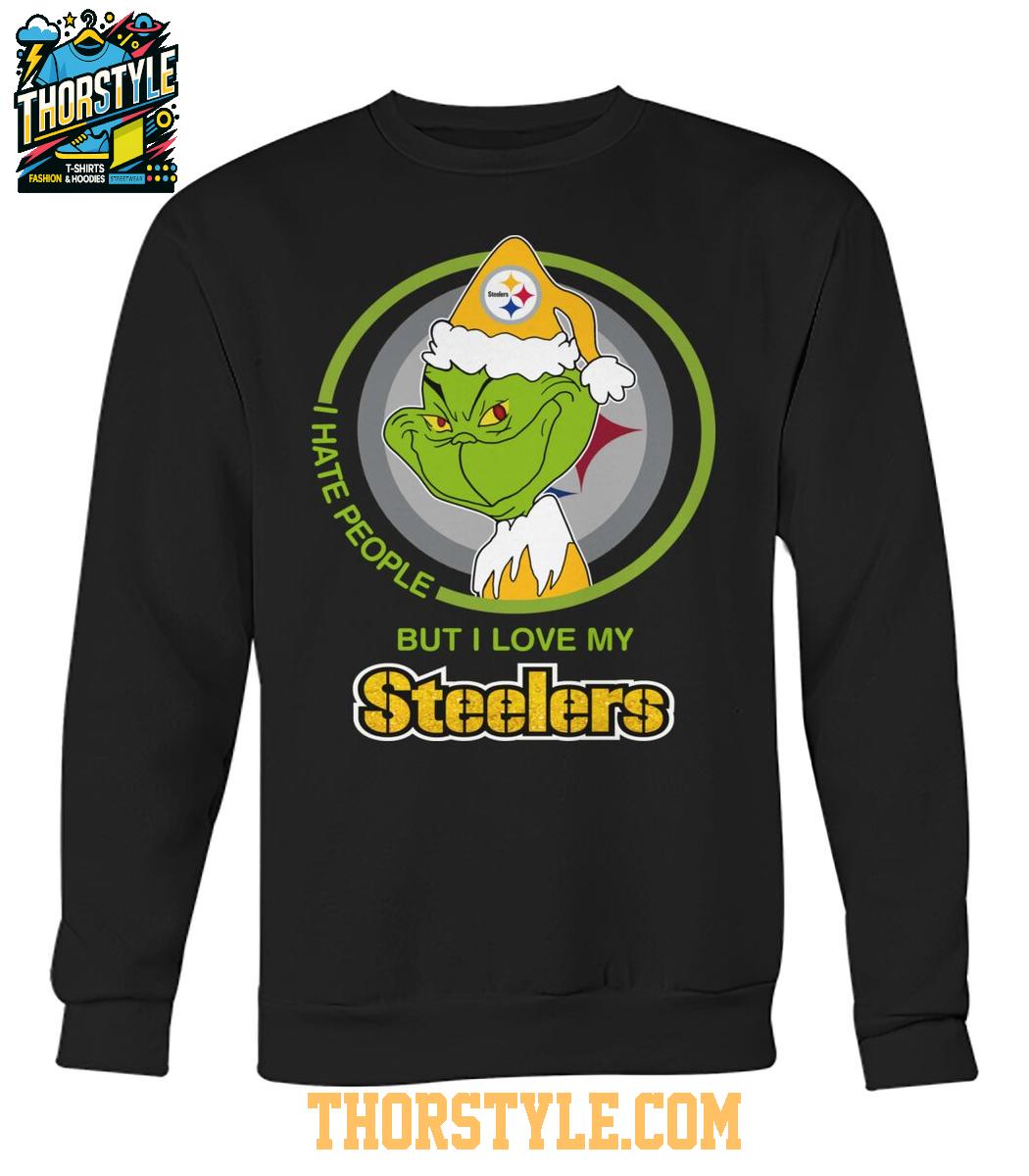 Pittsburgh Steelers Grinch Hates People But Loves Football Xmas 2025 T-Shirt Pittsburgh Steelers Grinch Hates People But Loves Football Xmas 2025 T-Shirt