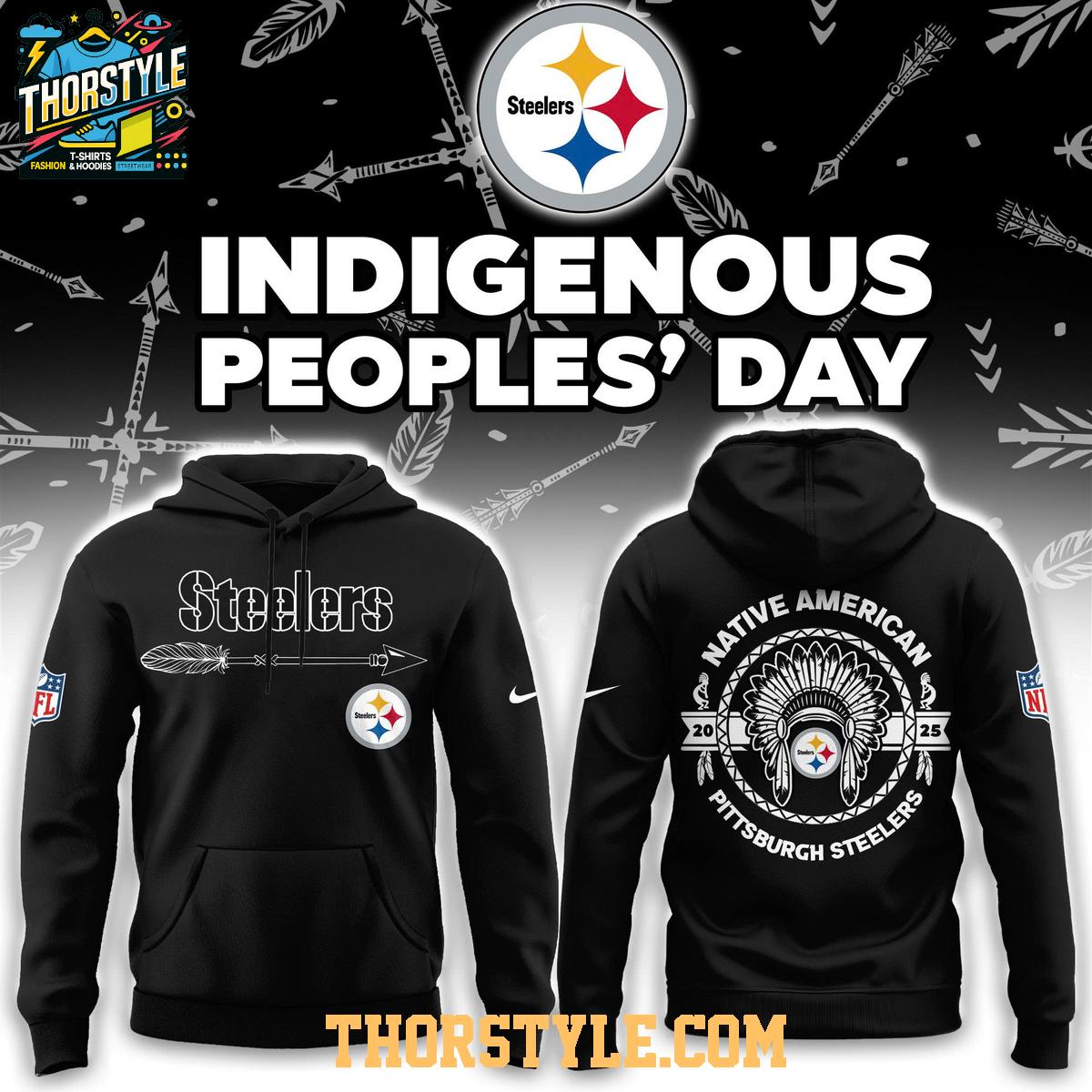 Pittsburgh Steelers Native American Indigenous People’s Day 2025 Hoodie T-Shirt Pittsburgh Steelers Native American Indigenous People’s Day 2025 Hoodie T-Shirt