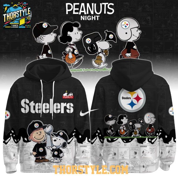 Pittsburgh Steelers Peanuts & Snoopy Charlie Browns Winter 2025 Hoodie T-Shirt