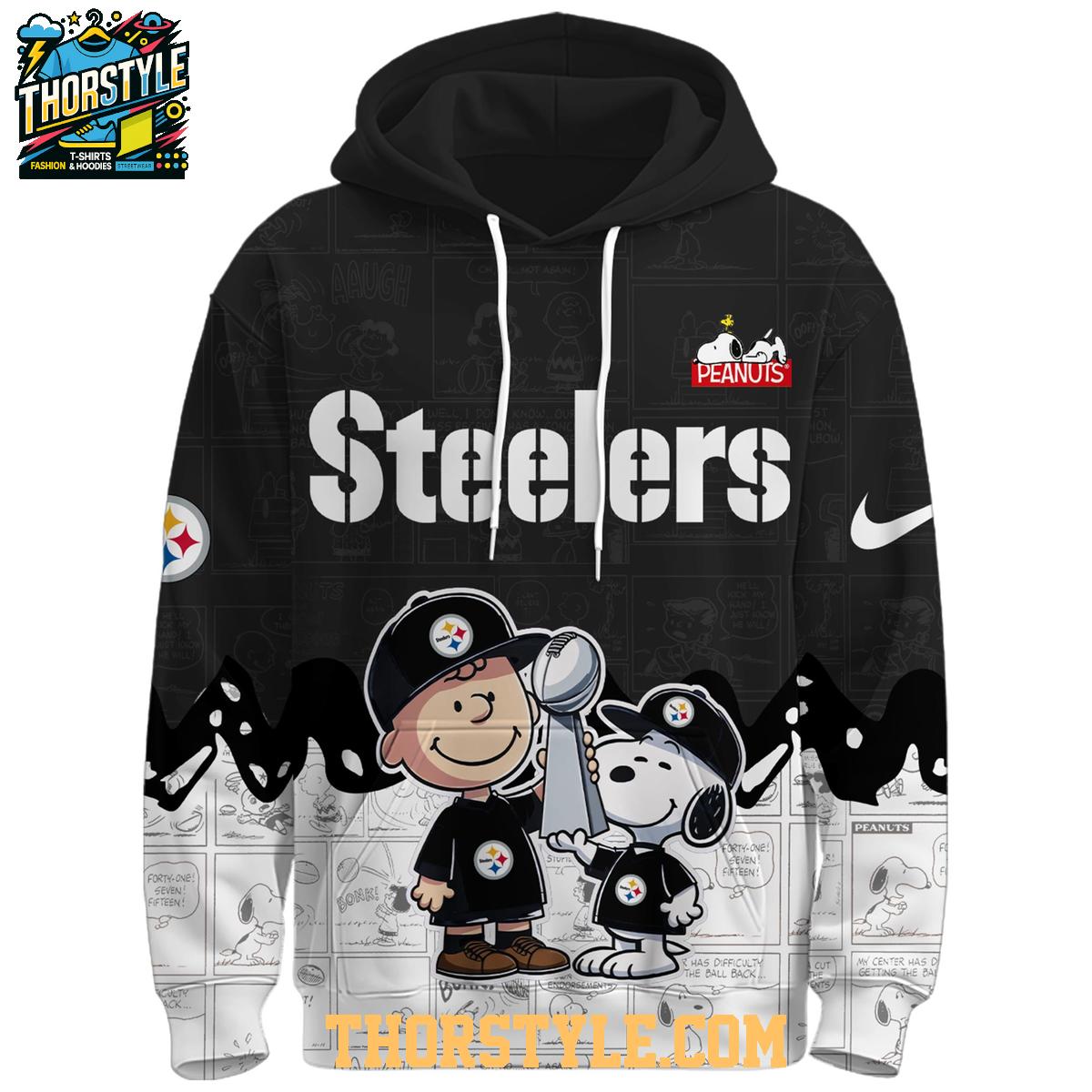 Pittsburgh Steelers Peanuts & Snoopy Charlie Browns Winter 2025 Hoodie T-Shirt Pittsburgh Steelers Peanuts & Snoopy Charlie Browns Winter 2025 Hoodie T-Shirt