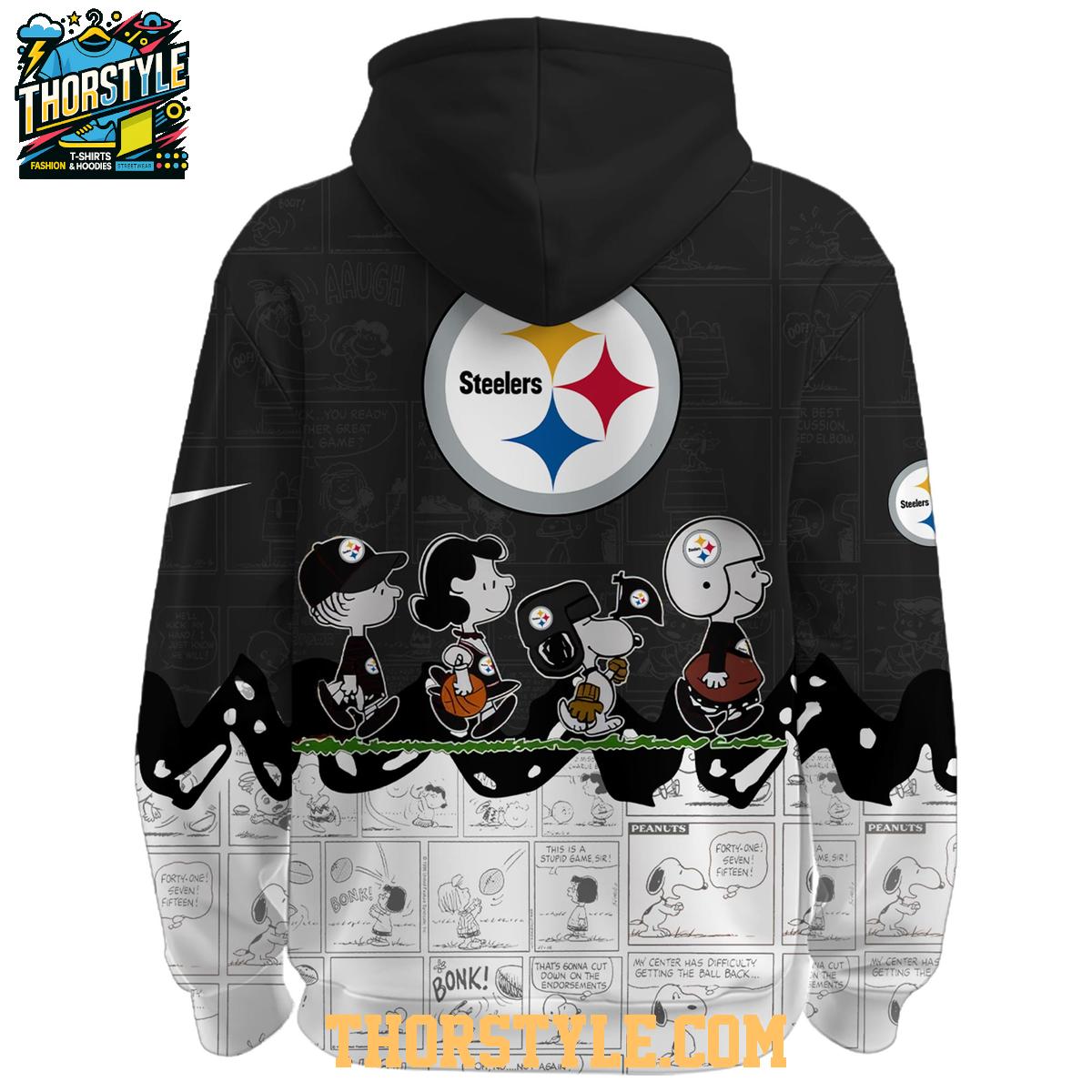 Pittsburgh Steelers Peanuts & Snoopy Charlie Browns Winter 2025 Hoodie T-Shirt Pittsburgh Steelers Peanuts & Snoopy Charlie Browns Winter 2025 Hoodie T-Shirt