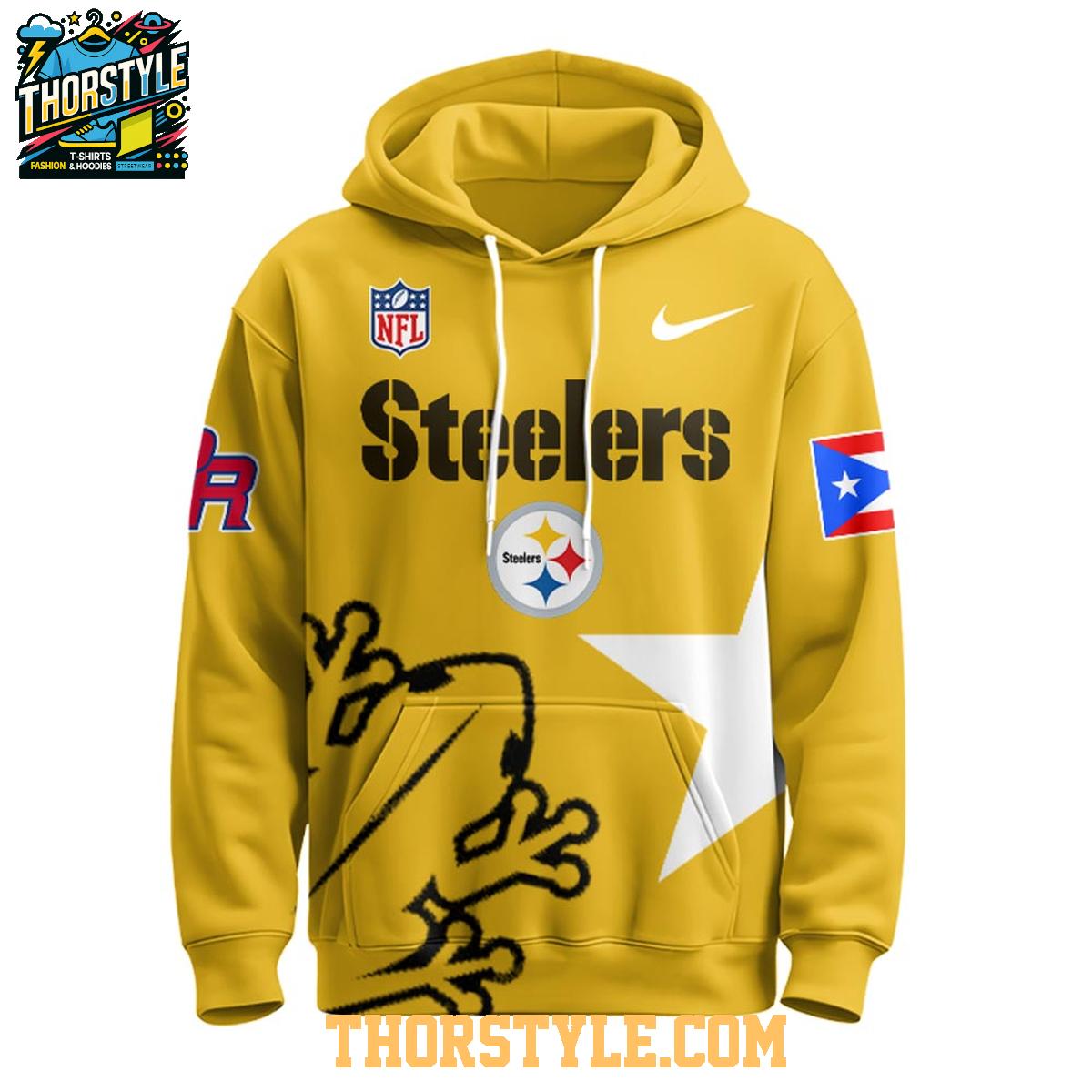 Pittsburgh Steelers Puerto Rico Heritage NFL Halftime Show 2025 Hoodie T-Shirt Pittsburgh Steelers Puerto Rico Heritage NFL Halftime Show 2025 Hoodie T-Shirt