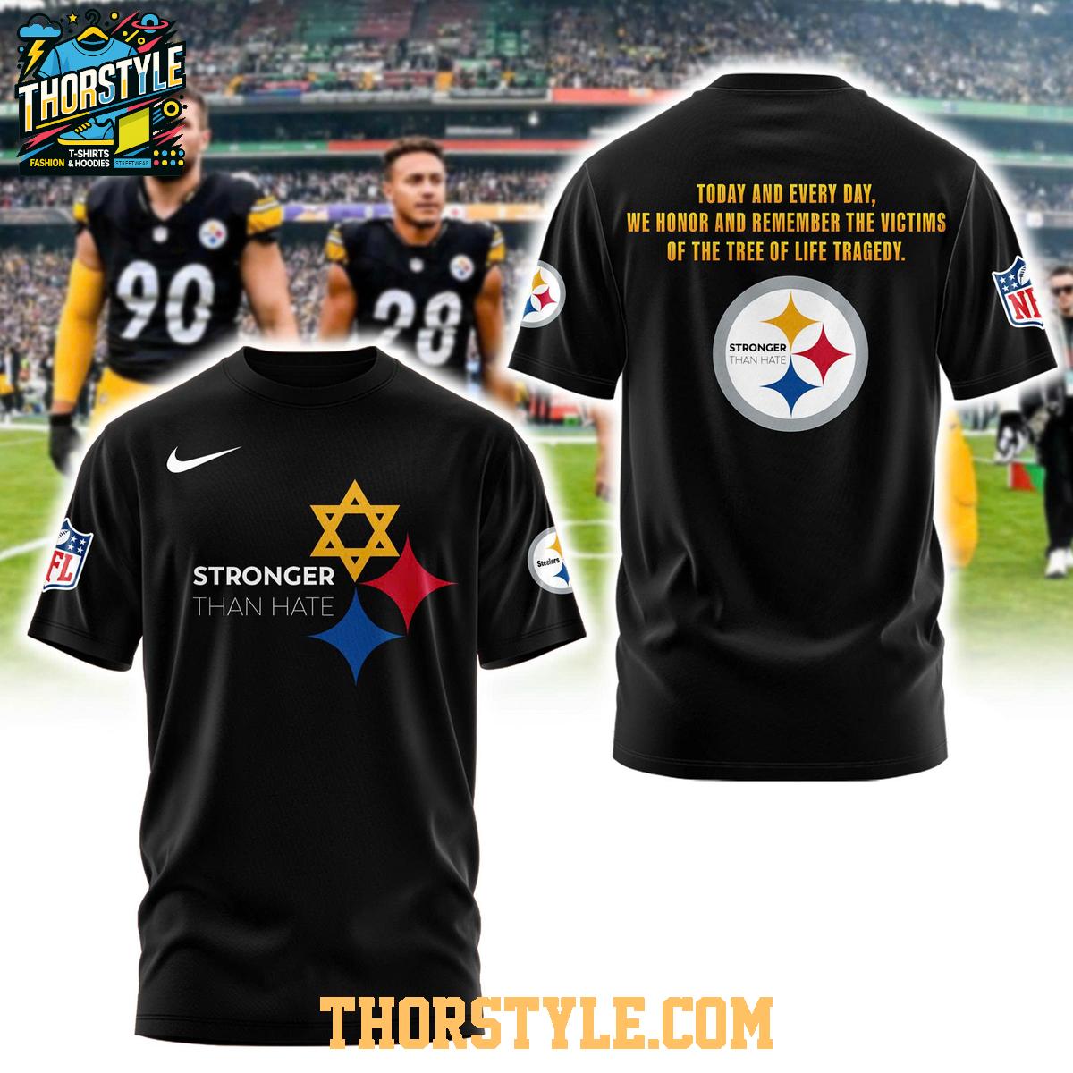 Pittsburgh Steelers Stronger Than Hate Remember 2025 Hoodie T-Shirt Pittsburgh Steelers Stronger Than Hate Remember 2025 Hoodie T-Shirt