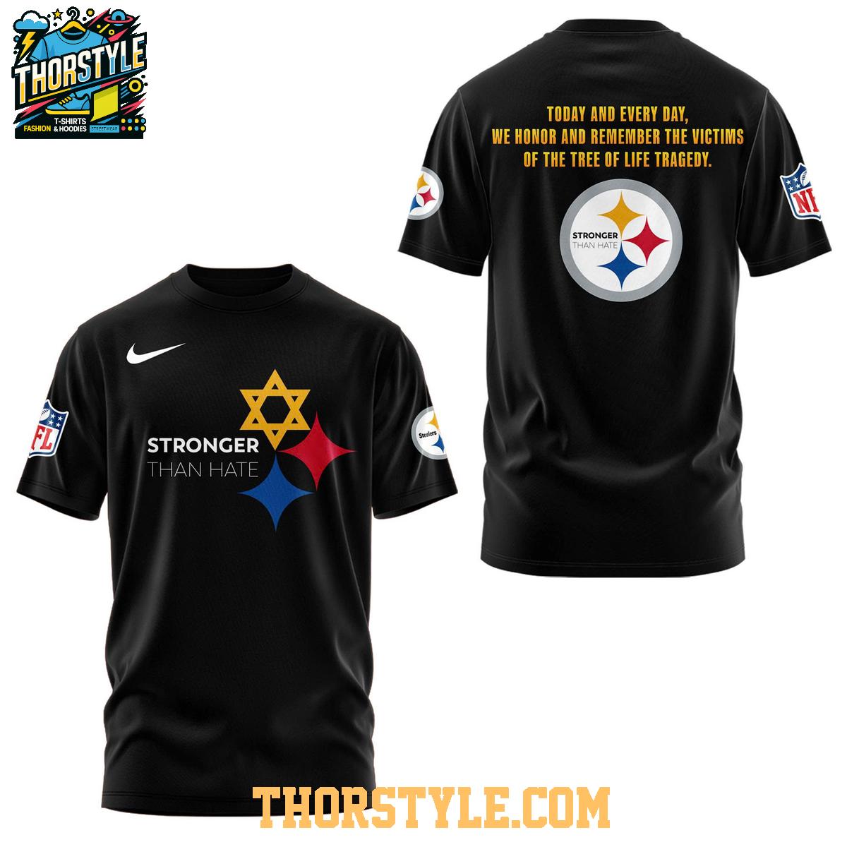 Pittsburgh Steelers Stronger Than Hate Remember 2025 Hoodie T-Shirt Pittsburgh Steelers Stronger Than Hate Remember 2025 Hoodie T-Shirt