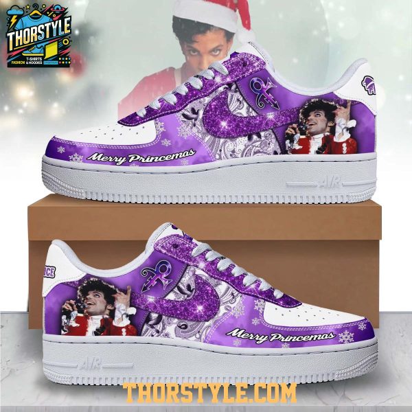 Prince Merry Purple Christmas 2025 Personalized Air Force 1 Shoes