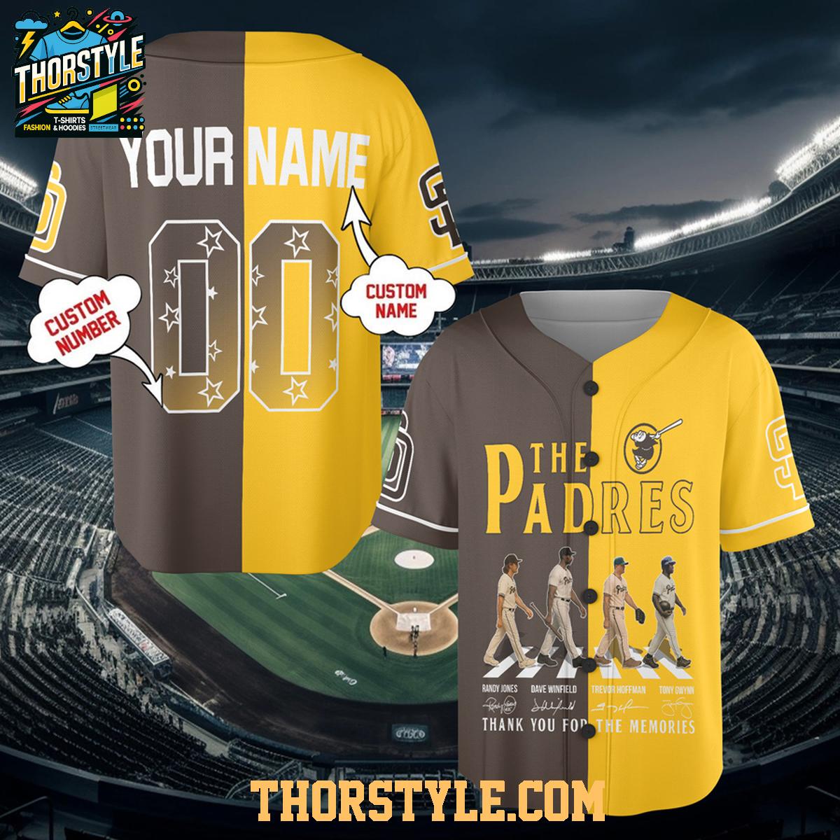 San Diego Padres Since 1969 Thank You Personalized Baseball Jersey San Diego Padres Since 1969 Thank You Personalized Baseball Jersey