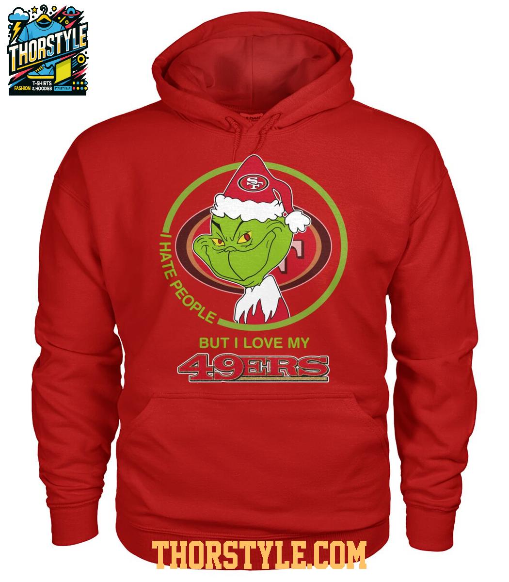 San Francisco 49ers Grinch Hates People But Loves Football Xmas 2025 T-Shirt San Francisco 49ers Grinch Hates People But Loves Football Xmas 2025 T-Shirt