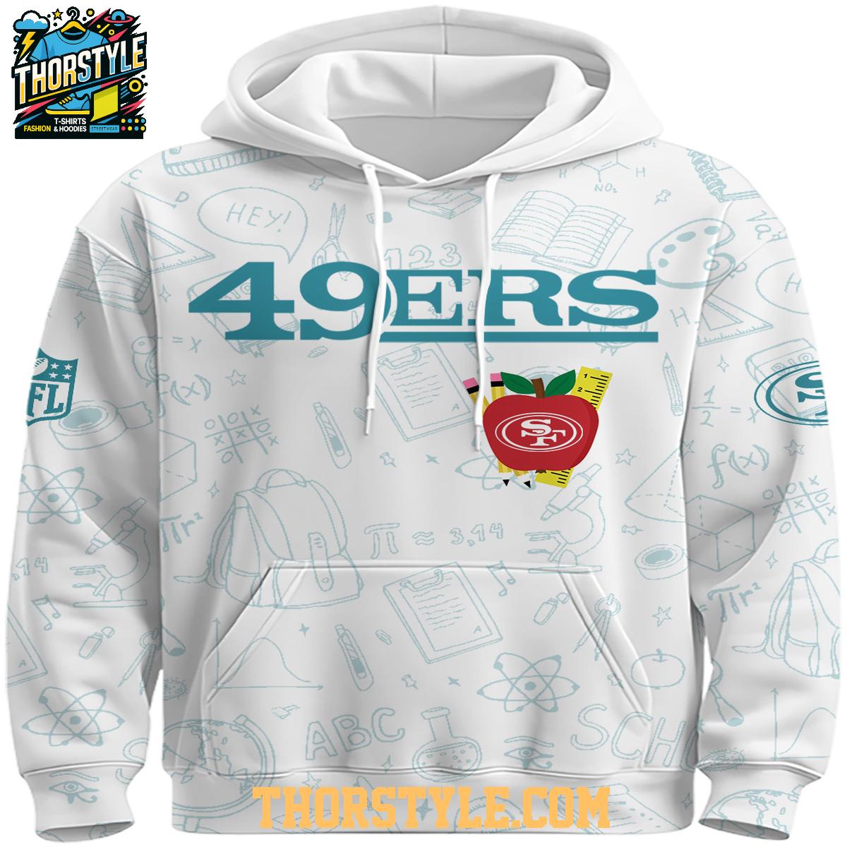 San Francisco 49ers Teacher Appreciation Love Inspire Hoodie T-Shirt San Francisco 49ers Teacher Appreciation Love Inspire Hoodie T-Shirt